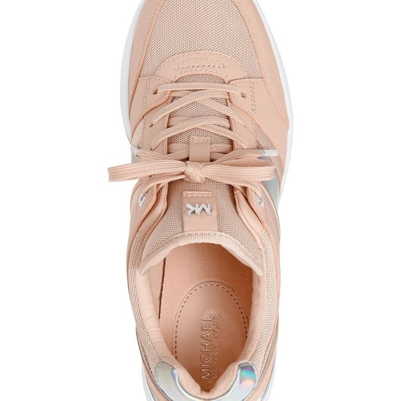 Michael Kors Georgie Soft Pink Trainer Wedges Sneakers Shoes Flat Multi Size NEW - Picture 3 of 7